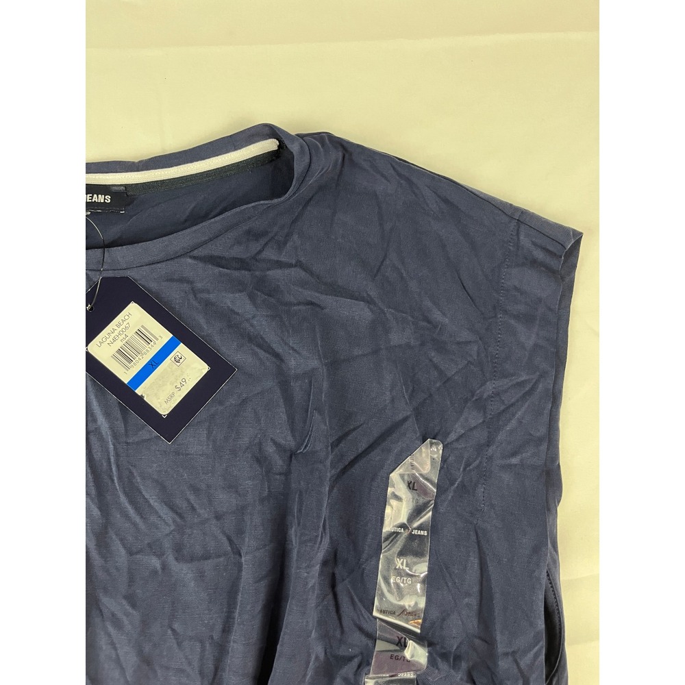Nautica Jeans Womens XL Blue Laguna Beach Sleeveless Twist Front Top‎
